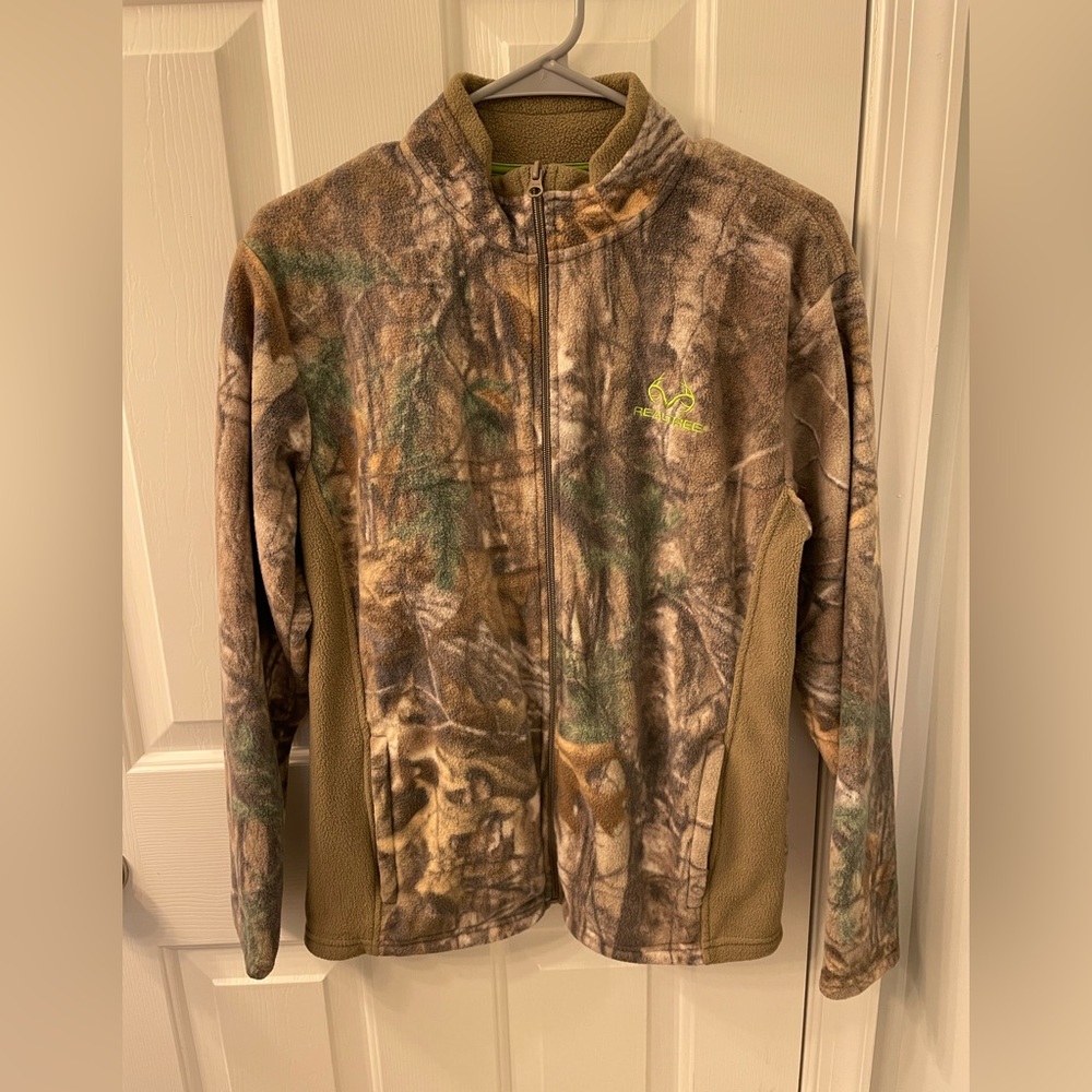 Realtree camo fleece jacket zip up